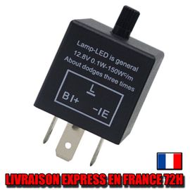 Relais Centrale Clignotant Réglable Cf13kt 12v Anti Erreur 3 Broches