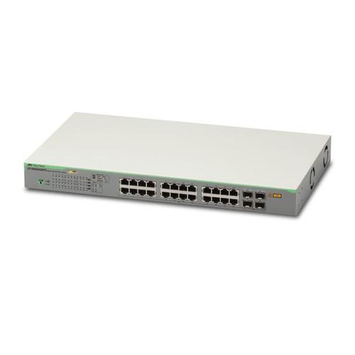 Allied Telesis AT GS950/28PS - Commutateur - intelligent - 24 x 10/100/1000 (PoE+) + 4 x Gigabit SFP - de bureau, Montable sur rack, fixation murale - PoE+ (185 W)