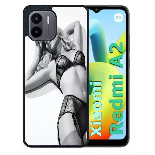 Coque Pour Redmi A2 - Femme Sexy Noir Et Blanc - Silicone - Noir