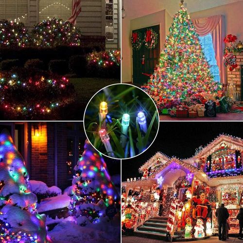 Guirlande Lumineuse Sapin de Noel 20M 200 LED Multicolore Lumiere Sapin de Noel, Guirlande Electrique avec Minuterie 8 Modes, Decoration Noel Exterieur et Interieur