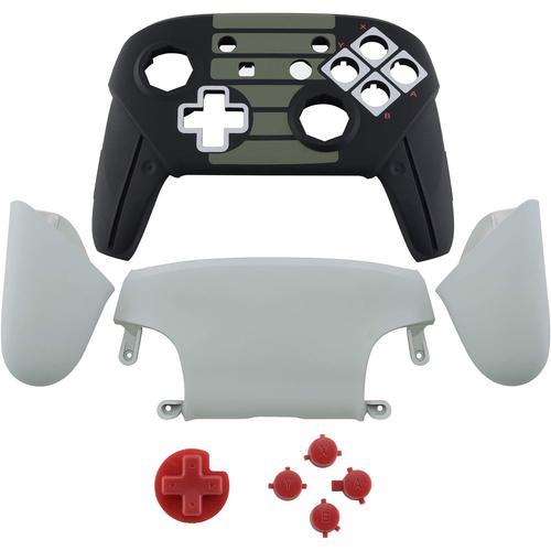 Coque De Remplacement Pour Nintendo Switch Pro Manette, Coque Avant Avec Trou De Joystick Octagonal, Coques Arri¿¿Re Et Poign¿¿Es Grips Pour Manette Switch Pro-Nes Classique