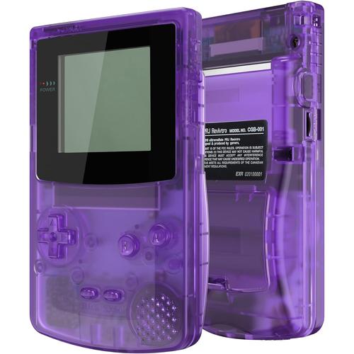 Coque De Remplacement Avec Boutons Pour Gameboy Color Gbc, Compatible Avec Gbc Osd Ips & Regular Ips & Standard Lcd, Console Et ¿¿Cran Ips Non Incluse-Violet Transparent