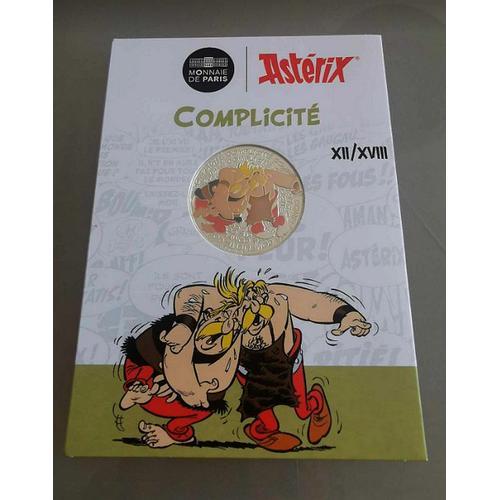 Asterix 2022 - 10 Euros Argent - Complicite - Numero 12 / 18 - Cartelette Officielle