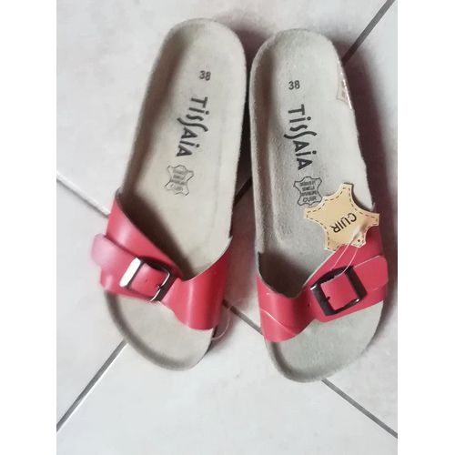 Mules Femmes / Jeunes Filles En Cuir Taille 38 Neuves.