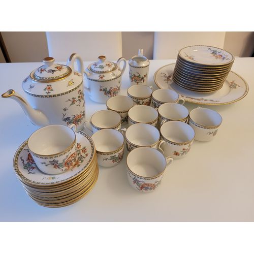 Service À Thé/ Café Porcelaine Peint À La Main