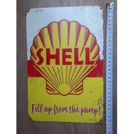 Plaque Vintage Collection Réédition Publicité Shell