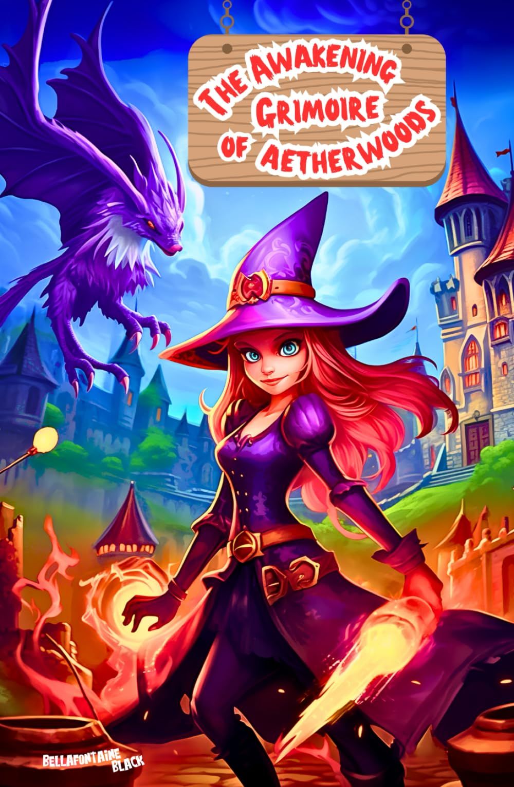 Little Girls' Witches And Young Wizards Magic Adventures For Kids: The Awakening Grimoire Of Aetherwoods, An Ancient Seasons Spell Book | Tales Of ... Of Sorcery & Friendship (Spell Book For Kids)