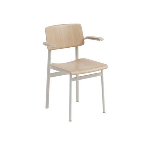 Muuto - Chaise Loft - Avec Accoudoirs - Chêne/ Gris - Gris