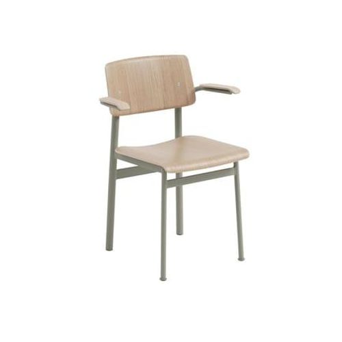 Muuto - Chaise Loft - Avec Accoudoirs - Vert/ Chêne - Vert