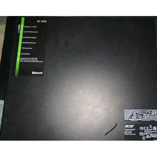 Ace Aspire XC-840 Intel N-séries - Ram 8 Go - DD 1 To