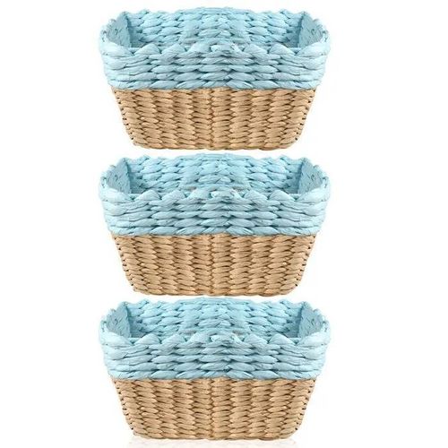 Lot De 3 Panier De Rangement Empilable Pour Jouets Bébé, Cosmétique, Idéal Pour Une Utilisation Comme De Salle De Bain, Cuisine