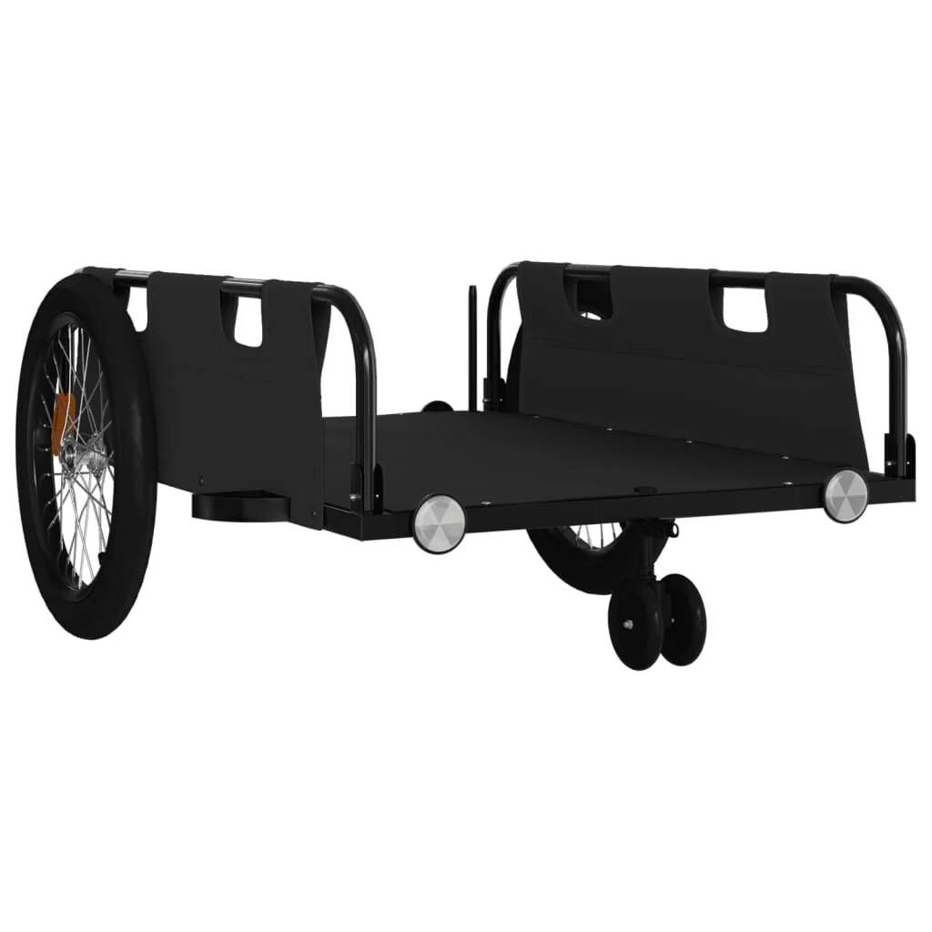 Remorque Chariot Transport De Vélo Tissu Oxford Fer Noir Helloshop2...