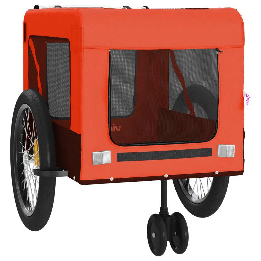 Remorque Chariot Transport De Vélo Pour Animaux De Compagnie Orange...