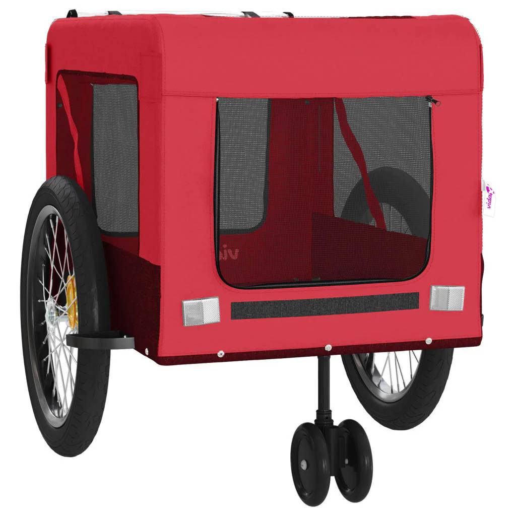 Remorque Chariot Transport De Vélo Pour Animaux De Compagnie Rouge ...