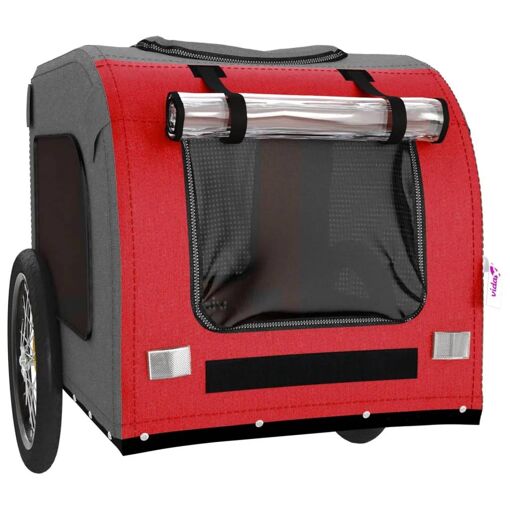 Remorque Chariot Transport De Vélo Pour Animaux De Compagnie Rouge ...