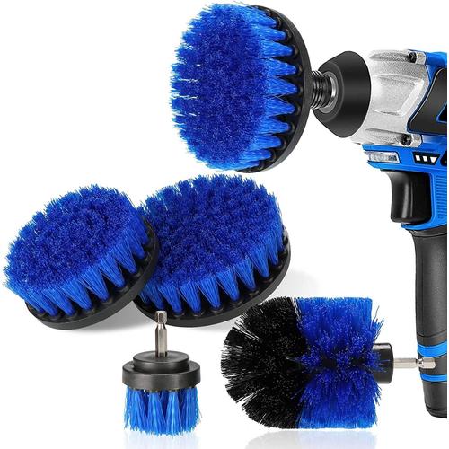 4 Pièces Brosse Perceuse électrique Nettoyage de la Salle de Bain, du Sol du Carrelage de la Piscine de la Brique de la Céramique du Marbre du Coulis et de la Voiture