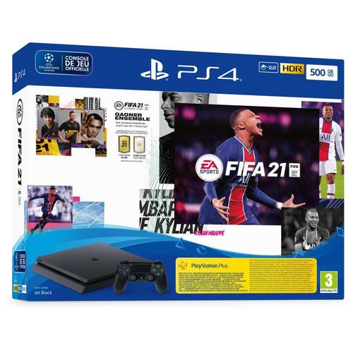 Sony Playstation 4 500 Go + Fifa 21 + Points Fut + 14 Jours Ps Plus