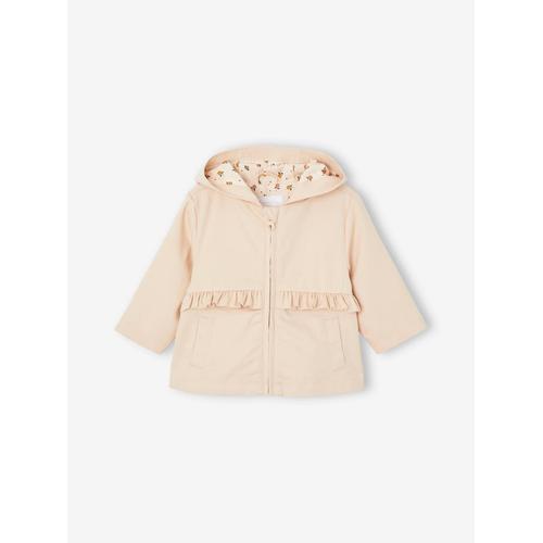 Parka Doublée Bébé Avec Capuche Beige