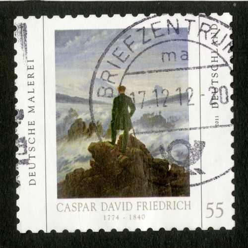 Timbre Oblitéré Deutschland, Caspar Davis Friedrich 1774-1840, Deutsche Malerei, 2011, 55