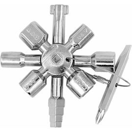 PATIKIL 13x9mm Triangle Clé Douille, 2 Paquets Électrique Armoire Gaz Eau Mètre Clé Pour Ascenseur Urgence Levante Porte Triangle Panneau Verrouillage, Argent