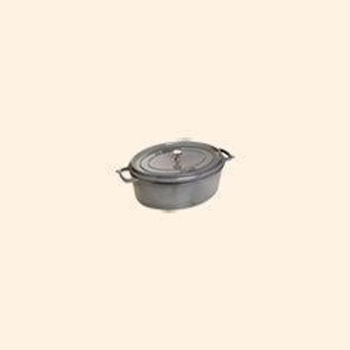 Cocotte Ovale À Picots Gris Graphite 15 Cm - 0.?