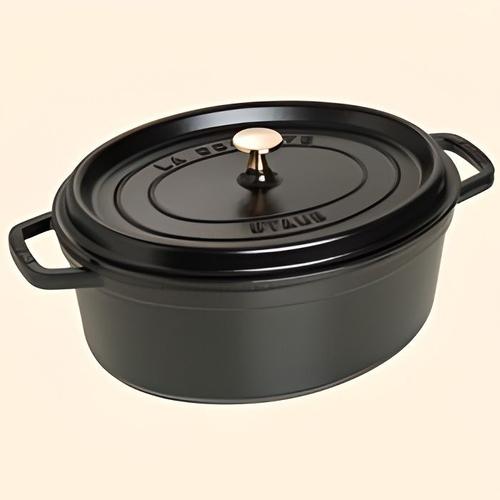 Staub 405002710 - Cocotte Ovale - Ø 27 Cm - Noir Mat