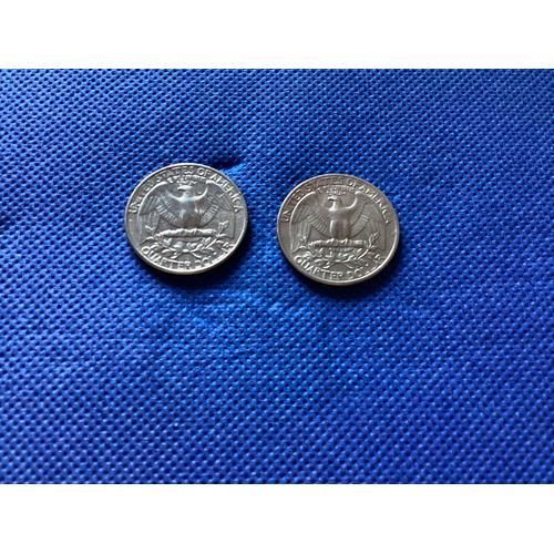 Lot De 2 Pièces D’1 Quarter Dollar, Années 1983 P Et 1985 P.