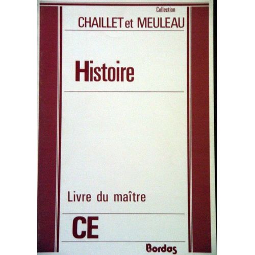 Histoire Ce1 Ce2 - Livre Du Maître