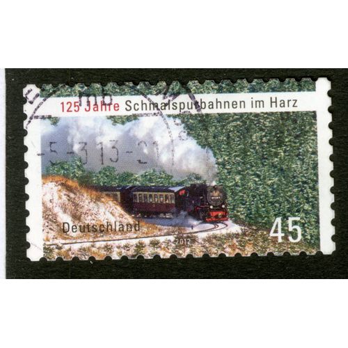 Timbre Oblitéré Deutschland, 125 Jahre Schmalspurbahnen Im Harz, 2012, 45