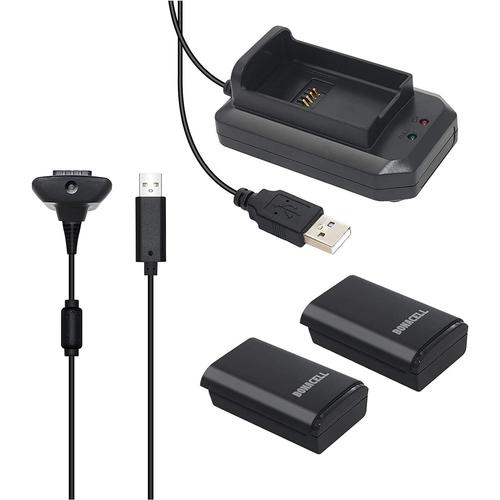 Ersatzakku Und Ladekit F¿¿R Xbox 360 Controller, Wiederaufladbar, Ni-Mh, 2200 Mah, 2 St¿¿Ck