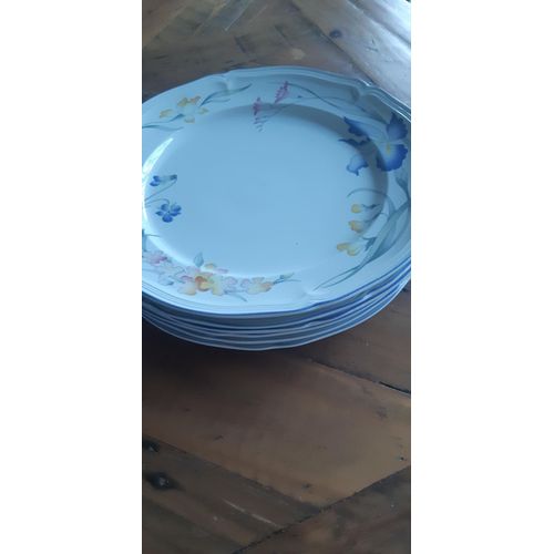 Lot De 6 Assiettes Plates Du Service Riviera De Chez Villeroy & Boch