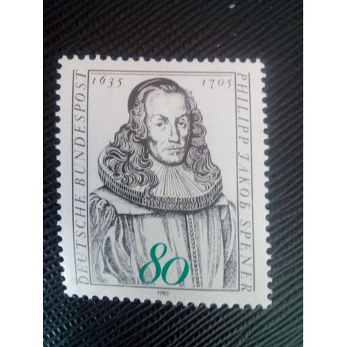 Timbre Allemagne / Rfa Y T 1067 350e Anniv De Naissance De Philipp Jakob Spener (1635-1705) 1985 ( 180108 )