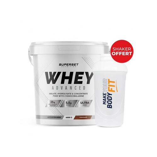 100% Whey Proteine Advanced (4kg) Chocolat - Shaker Offert| Whey Protéine|Superset Nutrition 
