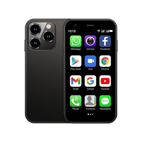 SOYES XS15 Mini téléphone intelligent Écran de 3,0 pouces 2 Go de RAM 16 Go de ROM Téléphone mobile Noir