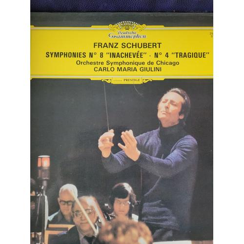 Vinyle Schubert Symphonies N° 8 "Inachevée" & N° 4 "Tragique" Orchestre Symphonique De Chicago Carlo Maria Giulini