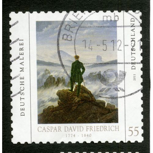 Timbre Oblitéré Deutschland, Caspar David Friedrich 1774-1840, Deutsche Malerei, 2011, 55