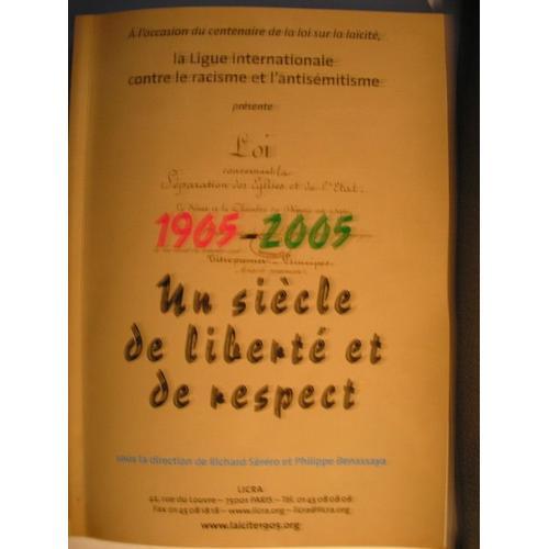 Licra Hors-Série N° 0 : 1905-2005 Un Siècle De Liberté Et De Respect