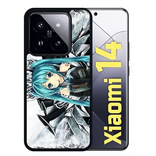 Coque Pour Redmi 14 - Manga Fille - Silicone - Noir