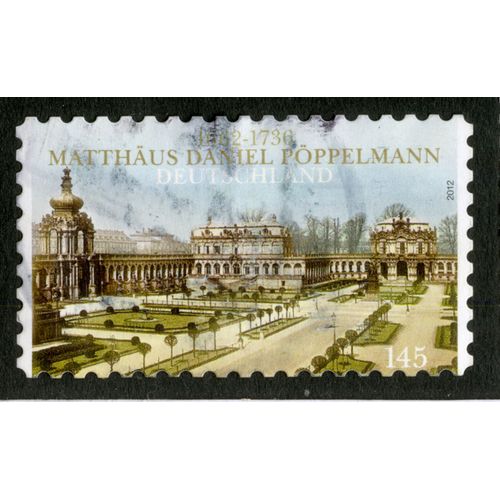 Timbre Oblitéré Deutschland, Matthäus Daniel Pöppelmann 1662-1736, 2012, 145