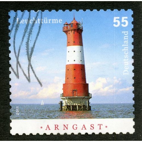 Timbre Oblitéré Deutschland, Arngast, Leuchttürme, 2011, 55