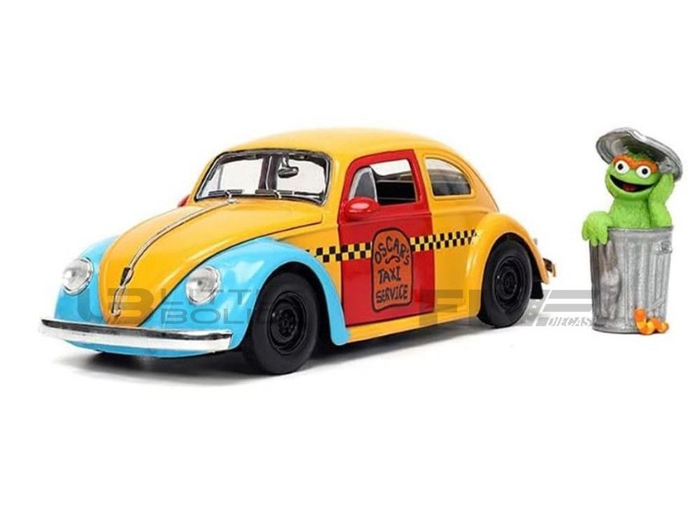 Jada Toys 1/24 32801y Volkswagen Beetle + Oscar Figure - 1959 Diecast Modelcar-Jada Toys