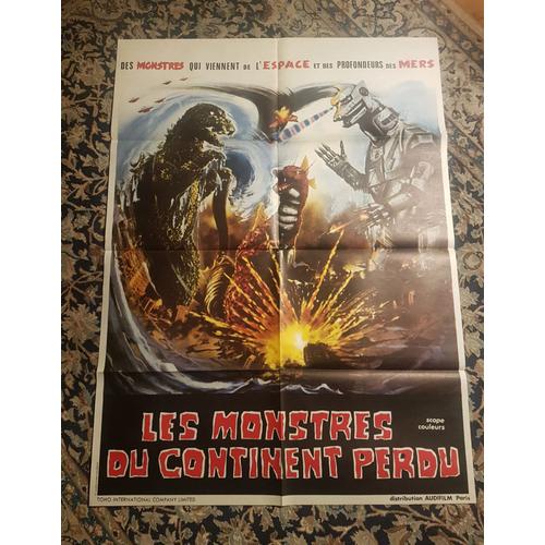 Affiche 1975 Les Monstres Du Continent Perdu 80x120 Honda [Format Rare] Japon