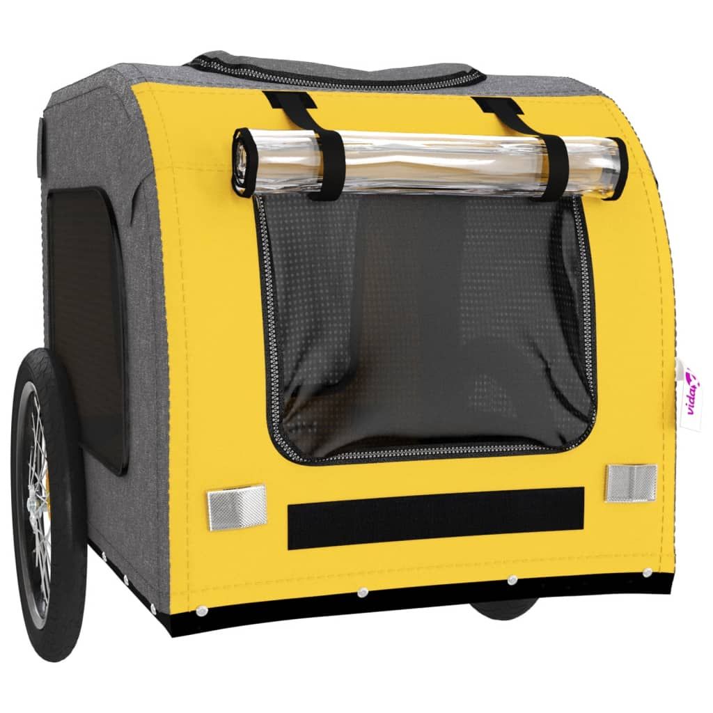 Remorque Chariot Transport De Vélo Pour Animaux De Compagnie Jaune ...