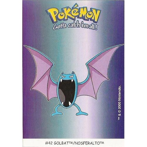 Nosferalto (N°42) Carte Pokémon Dunkin "Boomer" (Stickers)