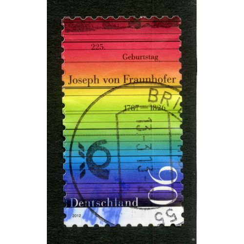 Timbre Oblitéré Deutschland, Joseph Von Fraunhofer 1787-1826, 2012, 90