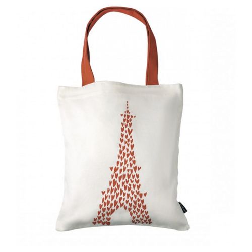 Tote Bag J Aime Paris Tour Eiffel Coeurs