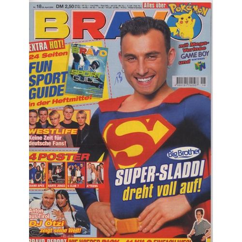 Bravo (Edition Allemagne) / 26-04-2000  N° 18 : Christina Aguilera (2p) - Enrique Iglesias (1p) - Hanson (2p) - Ricky Martin (1p) - Mariah Carey (3/4p)