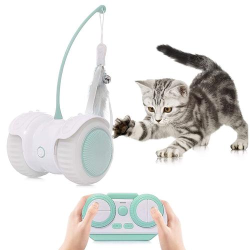 Jouets Robotiques Interactifs Pour Chat, Chargement Usb Irrégulier Automatique, Boule Auto-Rotative À 360 Degrés, Plumes/Oiseaux/Souris Automatiques Pour Chats/Chatons, Lumière Led Rotative Intégrée, Batterie De Grande Capacité