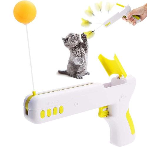 Puzzle Jouet Interactif Pour Chat Pour Intérieur, Pistolet Teaser Interactif Pour Chat Rebound, Peluche Interactive Pour Chat, Le Jouet Pour Animaux De Compagnie, Une Nouvelle Façon De Faire De L'exercice Pour Les Chats.