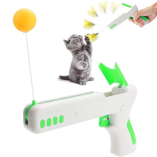 Puzzle Jouet Interactif Pour Chat Pour Intérieur, Pistolet Teaser Interactif Pour Chat Rebound, Peluche Interactive Pour Chat, Le Jouet Pour Animaux De Compagnie, Une Nouvelle Façon De Faire De L'exercice Pour Les Chats.